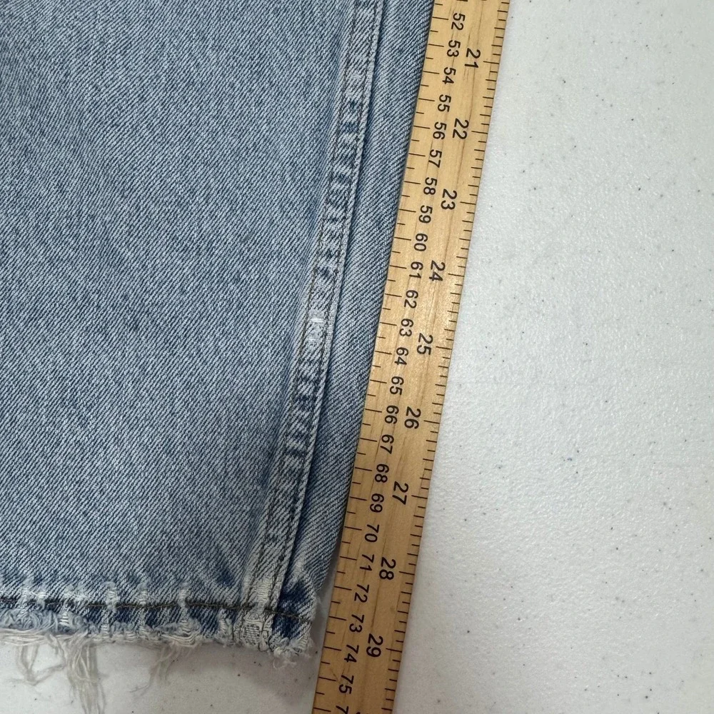 Levis 560 Loose Fit Tapered Leg Jeans‎ Light Wash Raw Hem Mens 40x30 (37x27.5)